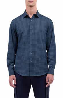 Bugatchi James OoohCotton® Geo Button-Up Shirt