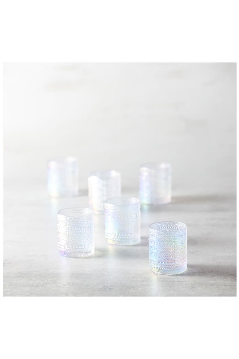 Jupiter Set of 6 Double Old Fashion Glasses, Alternate, color, IRIDESCENT