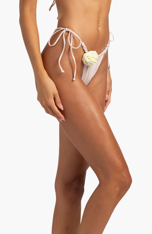 Beach Bunny Swimwear Evangaline Tie Side Tango In Baby Pink