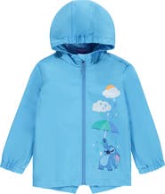 Disney Lilo & Stitch Girls' Hooded Zip-Up Rain Jacket
