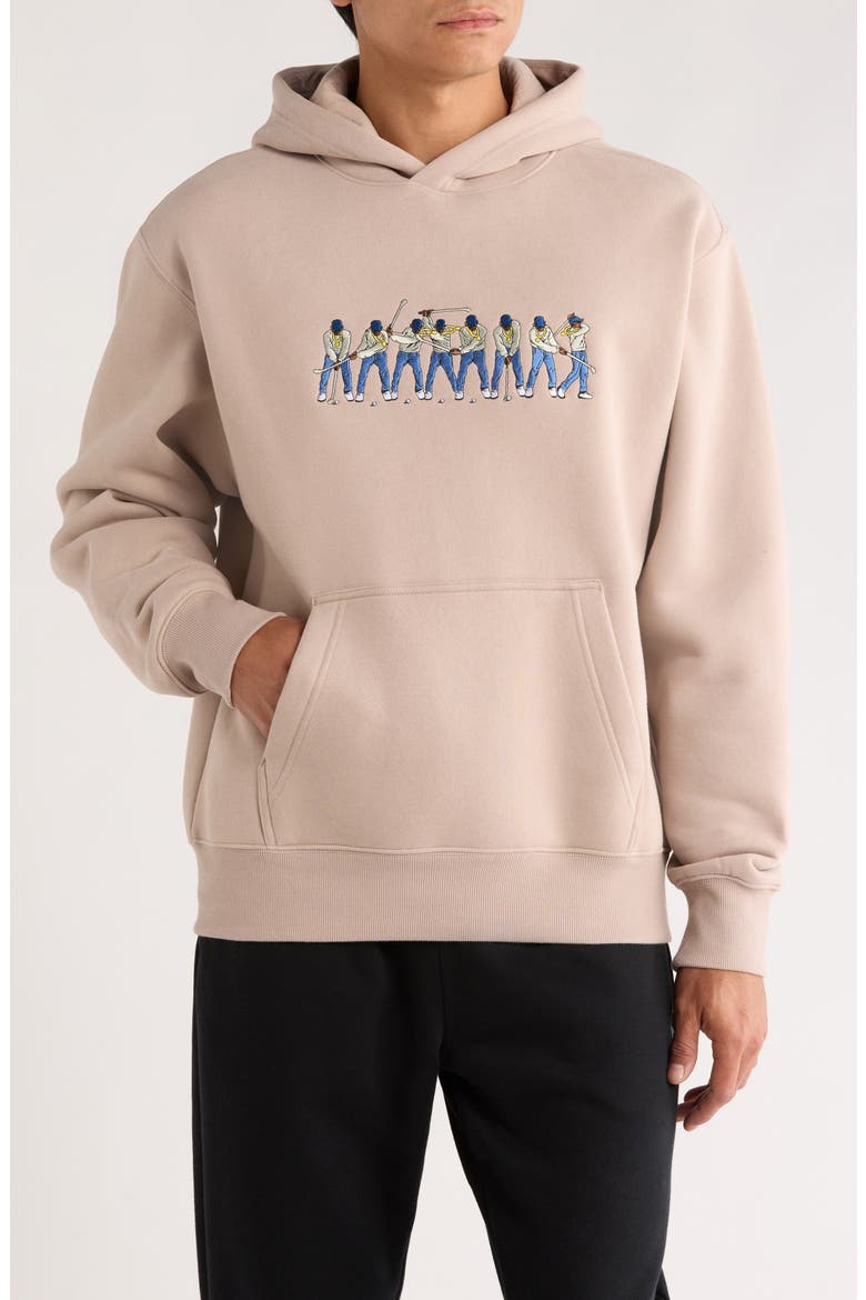 Sequence Embroidered Hoodie, Main, color, TAUPE
