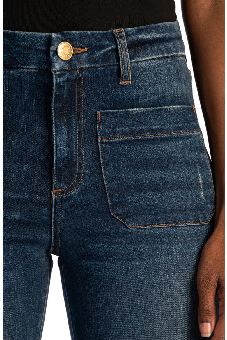 Meg Patch Pocket Wide Leg Jeans, Alternate, color, WAITING