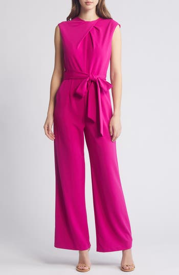 Tahari ASL Twist Neck Sleeveless Jumpsuit Nordstrom