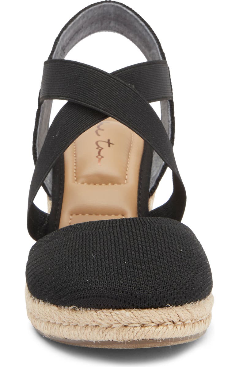 Me Too Stelle Espadrille Wedge Sandal, Alternate, color, Black