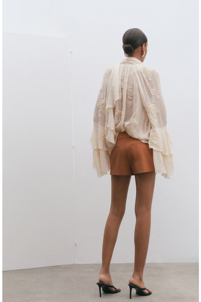 Pleated Miniskirt, Alternate, color, NUDE