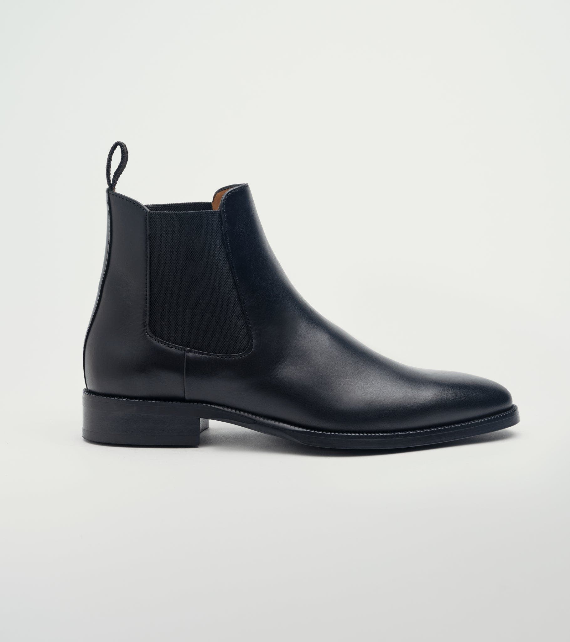 Jack Erwin Ellis Chelsea Boot, Main, color, Black Full Grain