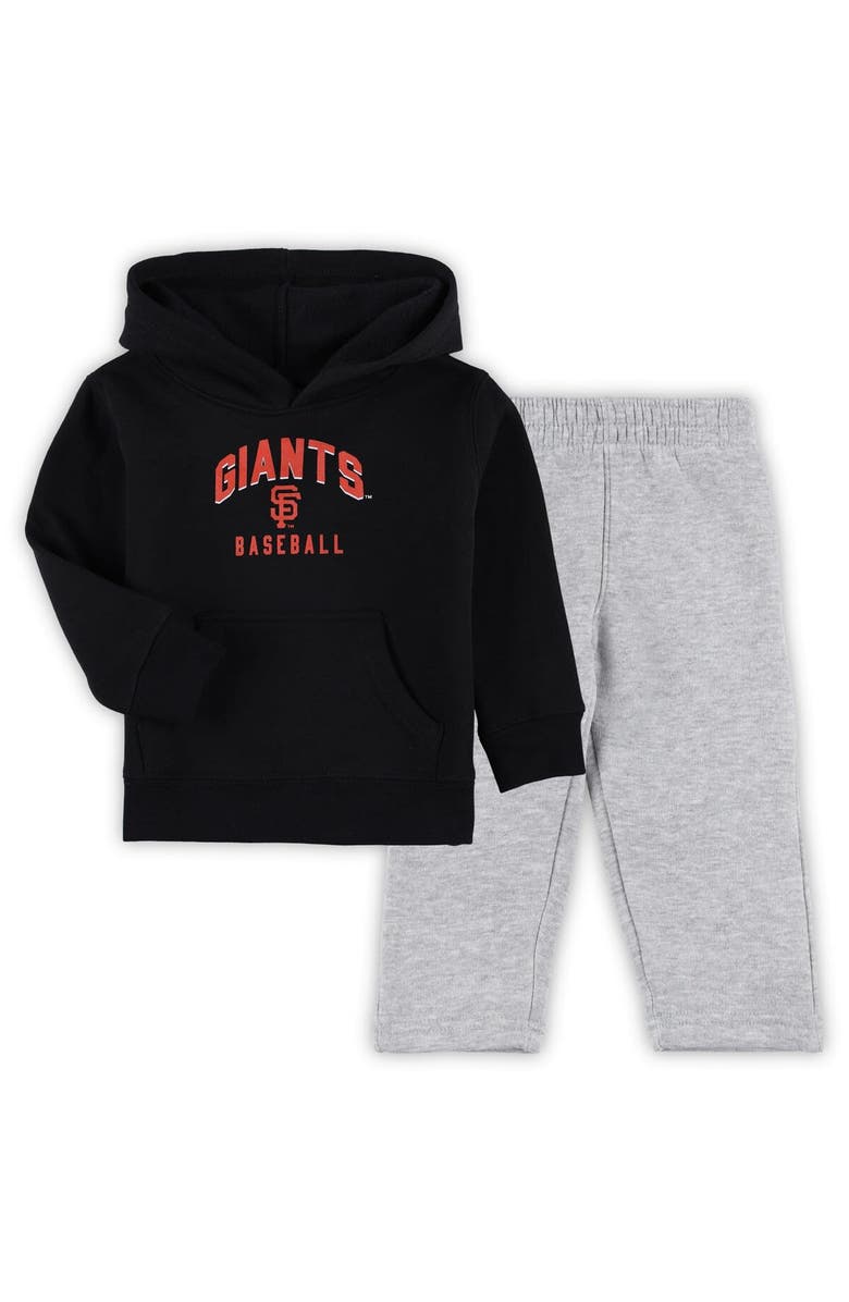 Outerstuff Toddler Black/Gray San Francisco Giants Play-By-Play Pullover Fleece Hoodie & Pants Set, Main, color, 