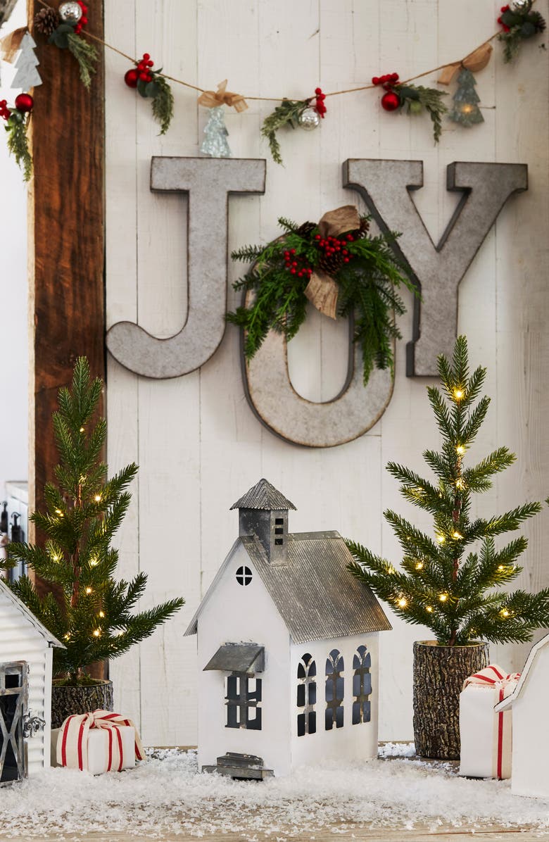 Balsam Hill Lit Evergreen Saplings Set of 3 Tabletop Trees, Alternate, color, Green