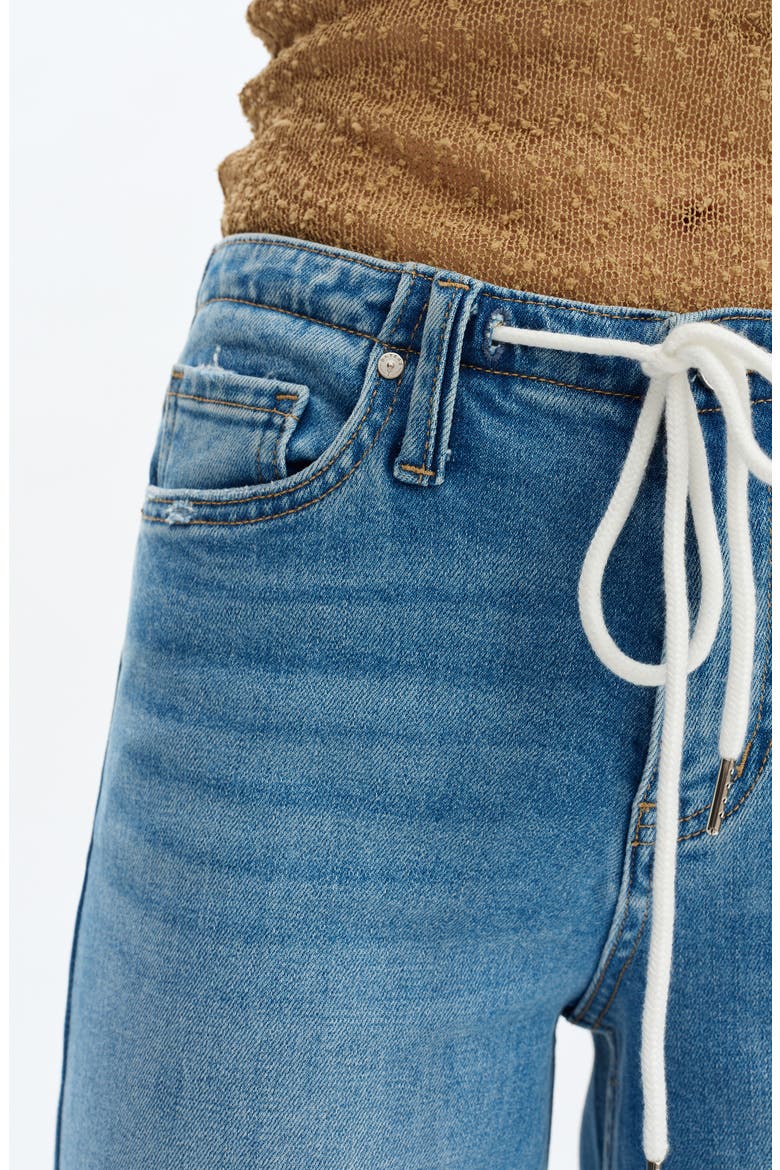 Zephyrine Drawstring Wide Leg Jeans, Alternate, color, LIGHT BLUE