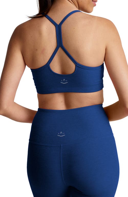 Beyond Yoga Space Dye Slim Racerback Sports Bra In Blue