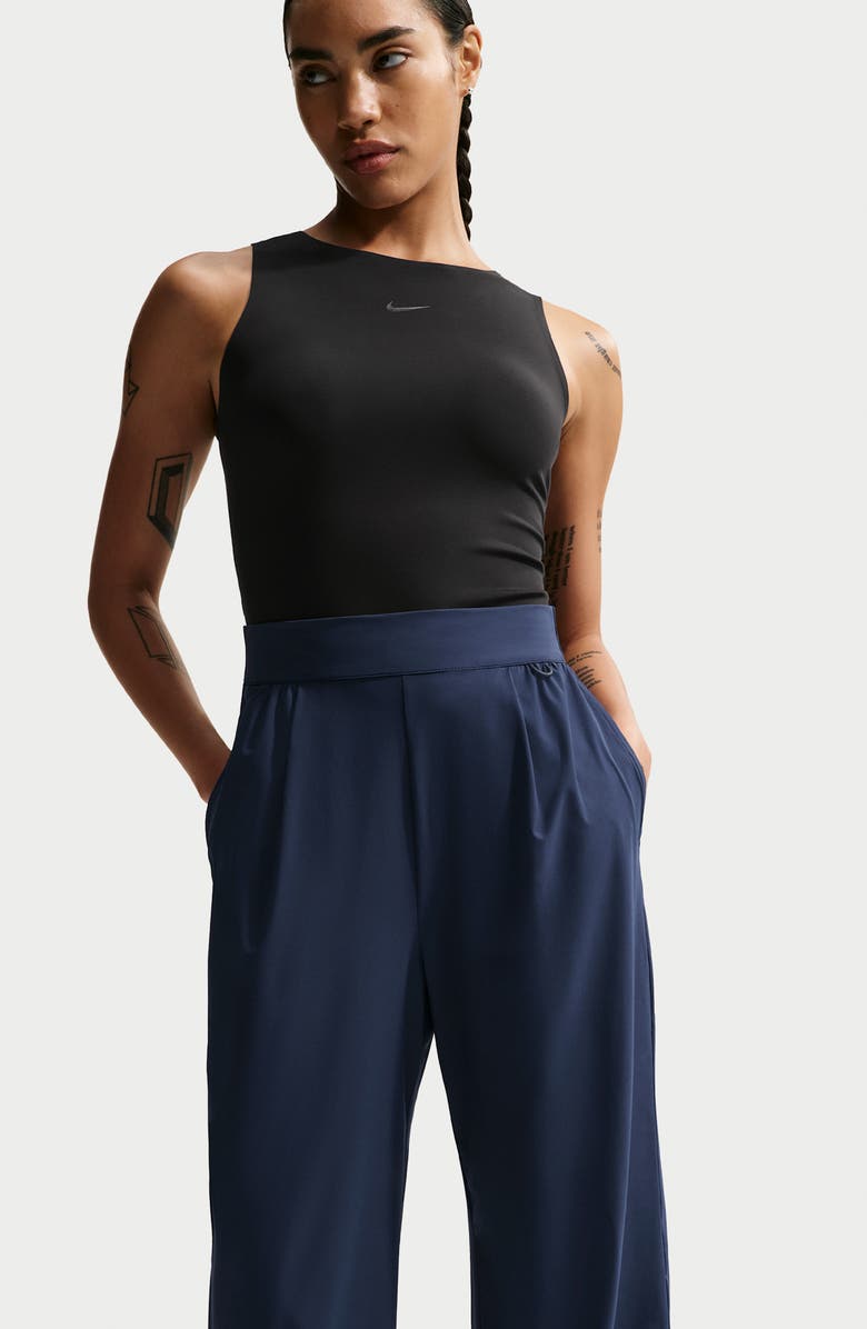 Nike 24.7 PerfectStretch Dri-FIT High Waist Loose Wide Leg Pants, Alternate, color, 410 Midnight Navy/Obsidian