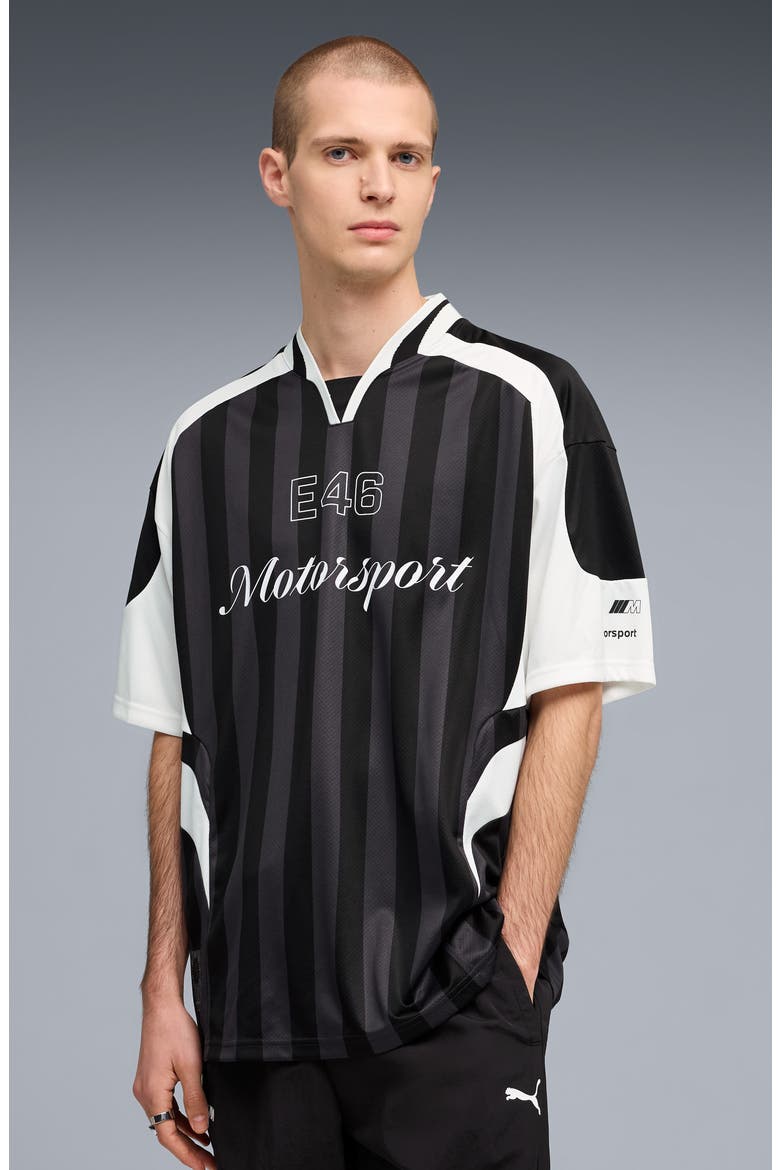 BMW M Motorsport Lifestyle Short Sleeve Jersey, Alternate, color, PUMA BLACK