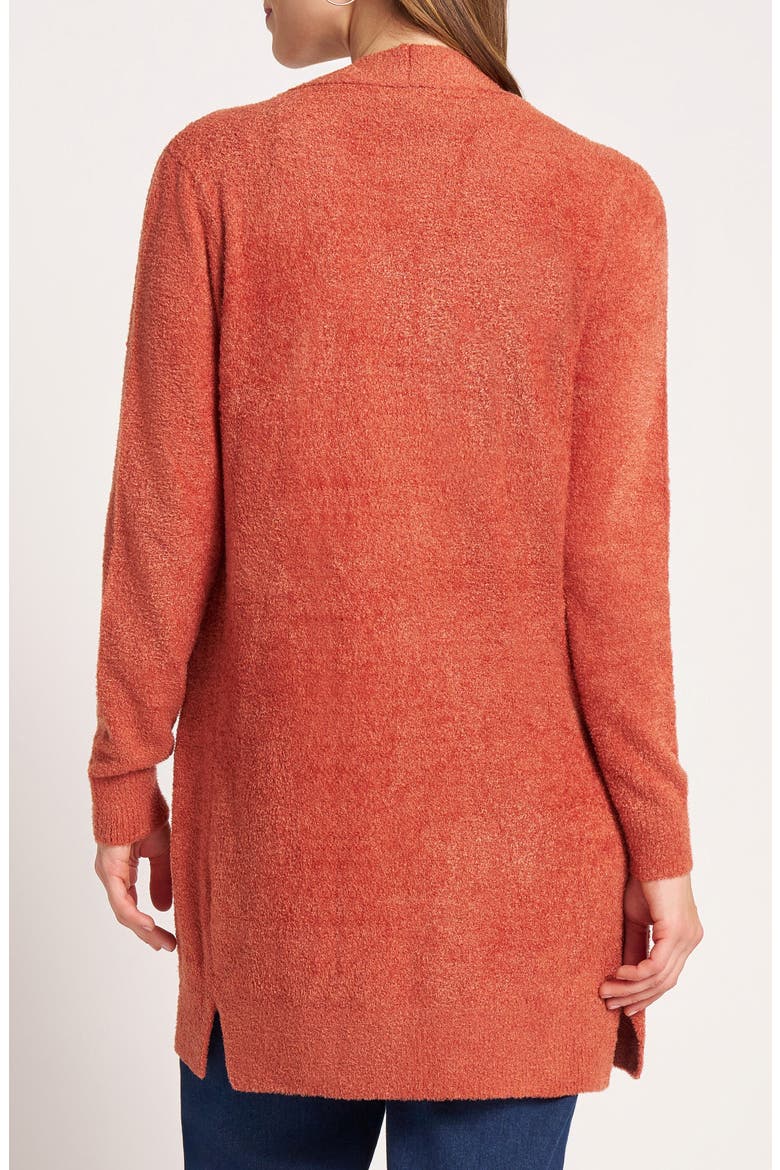 Claire Longline Open Front Cardigan, Alternate, color, SIENNA ORANGE