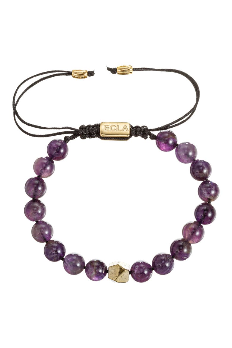 Men's Martin Agate Slider Bracelet, Main, color, PURPLE