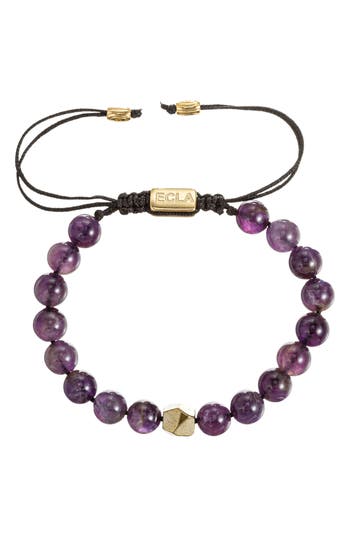 Eye Candy Los Angeles Martin Agate Slider Bracelet In Purple