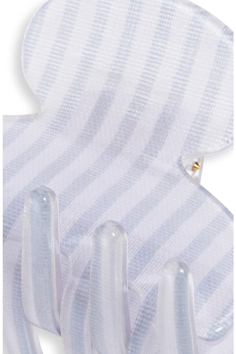 Couture Stripe Small Claw Clip, Alternate, color, BLUE AND WHITE STRIPE
