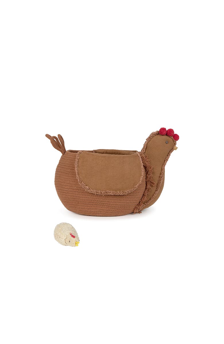 Lorena Canals Basket Chicken Toffee, Main, color, Toffee, Red, Dark Grey, Honey