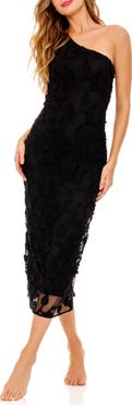 Agua Bendita Balm Chroma One-Shoulder Cover-Up Midi Dress