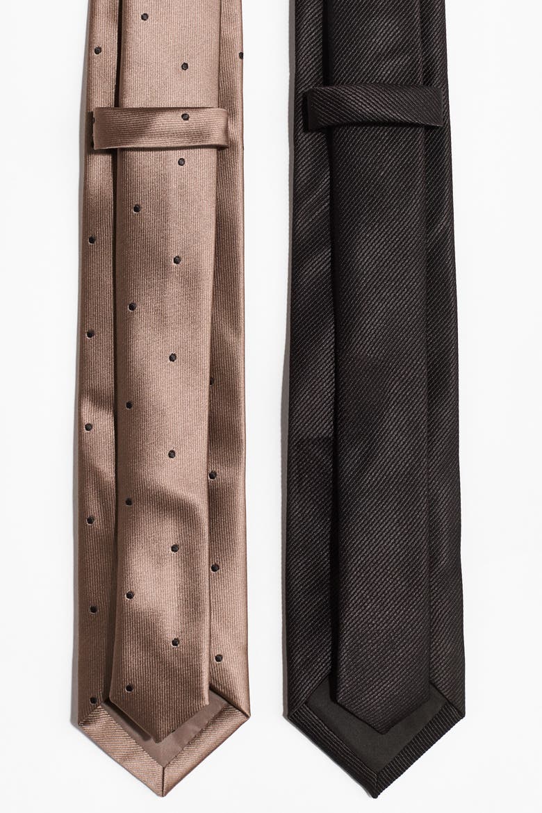 2-pack Ties, Alternate, color, Beige/dotted