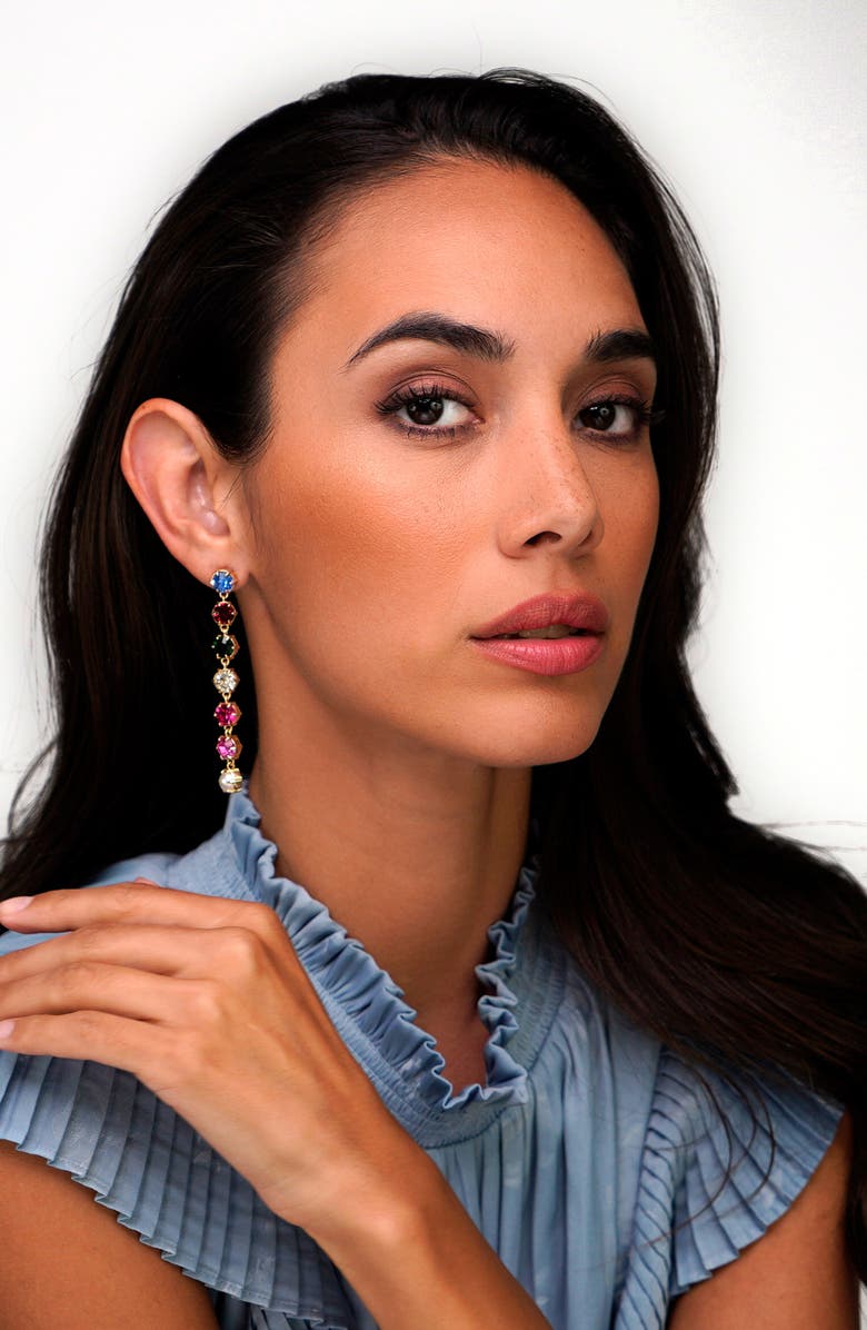 Stella + Ruby Domino Linear Drop Earrings, Alternate, color, 