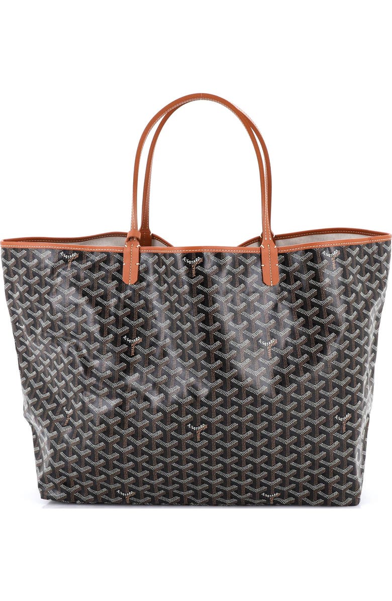 Pre-Owned Goyard Saint Louis Tote Coated Canvas GM, Main, color, Brown