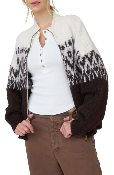 Fair Isle Zip Cardigan