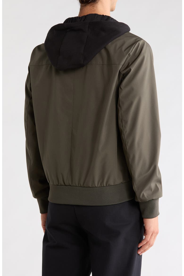 Softshell Knit Bomber Hoodie, Alternate, color, OLIVE