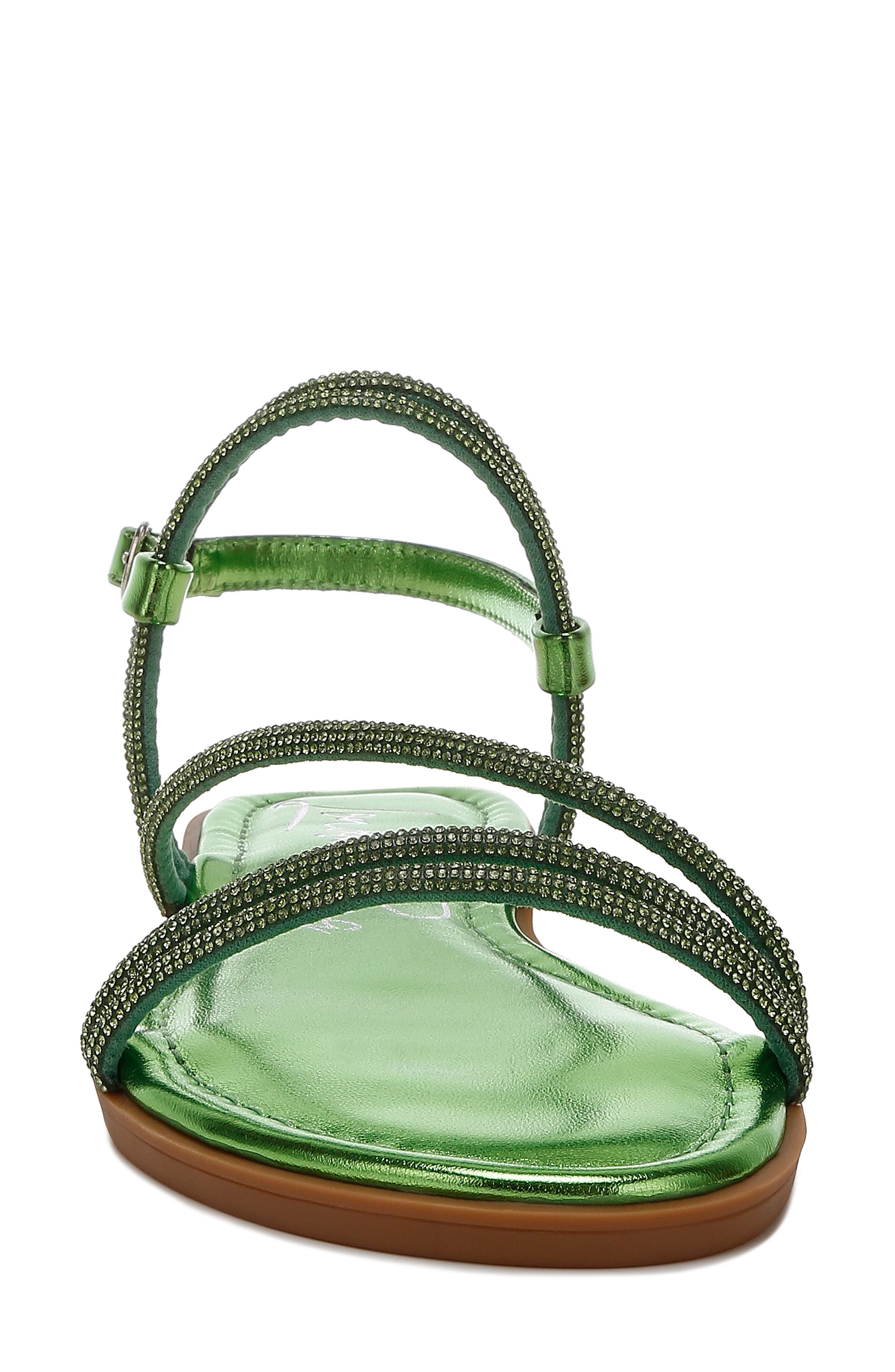 LONDON RAG Bawley Crystal Embellished Flat, Alternate, color, Green