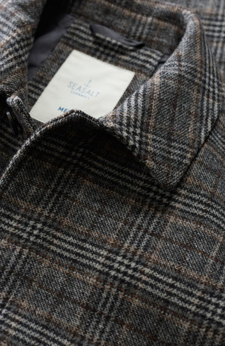 Seasalt Cornwall Rowlocks Glen Check Felted Jacket, Alternate, color, Venwyn Iron Ore