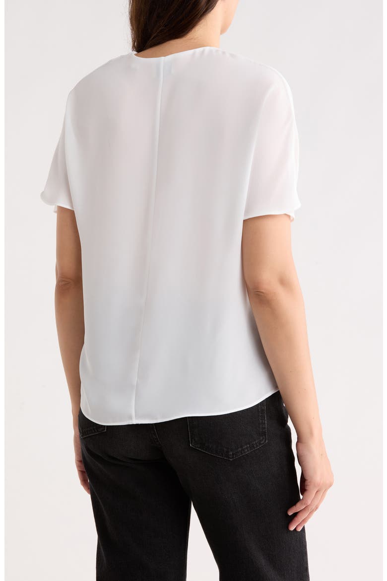 V-Neck Short Sleeve Top, Alternate, color, IVORY