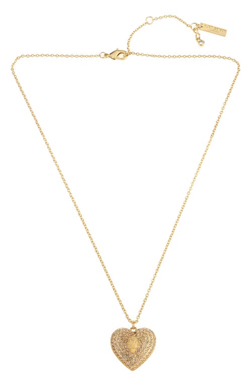 KURT GEIGER KURT GEIGER LONDON PAVÉ HEART PENDANT NECKLACE