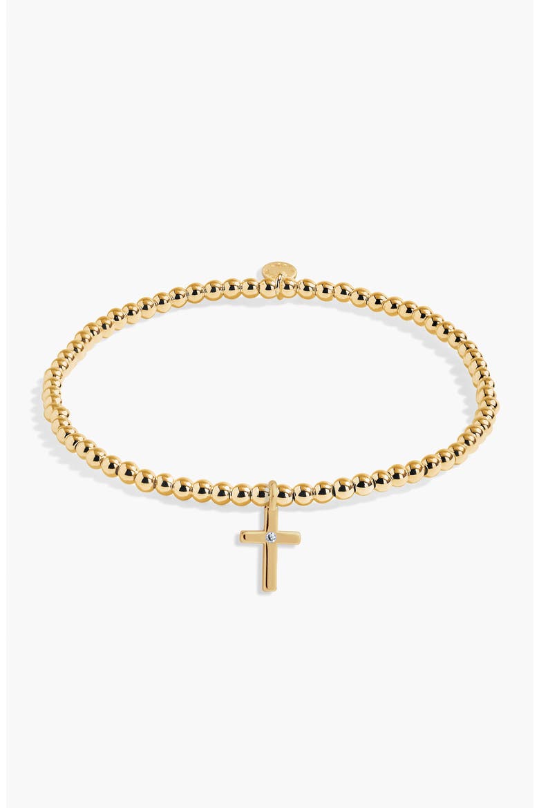 A Little 'Live By Faith' Bracelet in Gold-Tone Plating, Alternate, color, Metallic Gold
