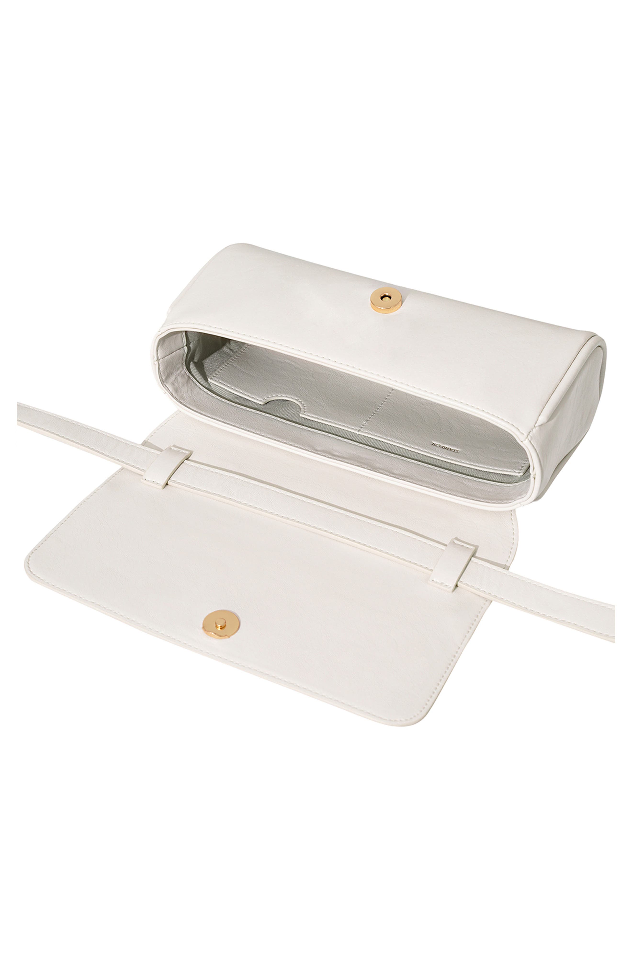 Stand Oil Classic Faux Leather Shoulder Bag, Alternate, color, Cream