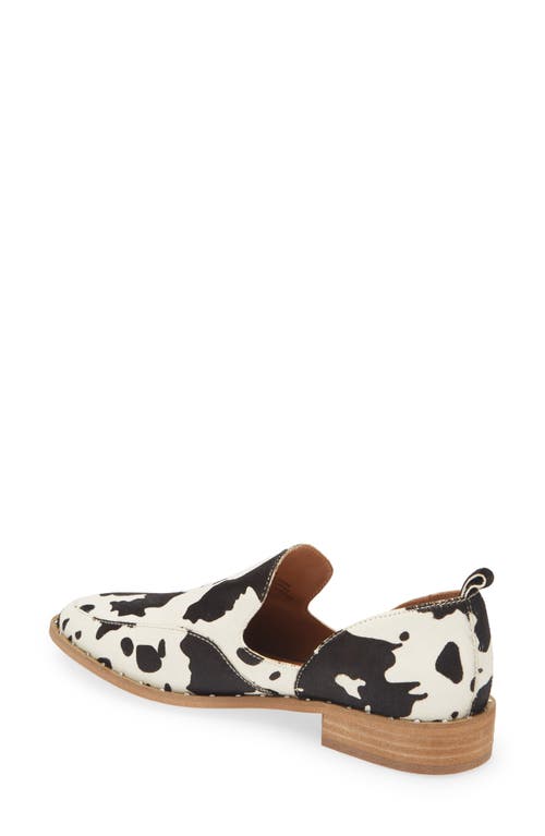 Volatile Very Valegro Genuine Calf Hair Loafer In Black White Cow