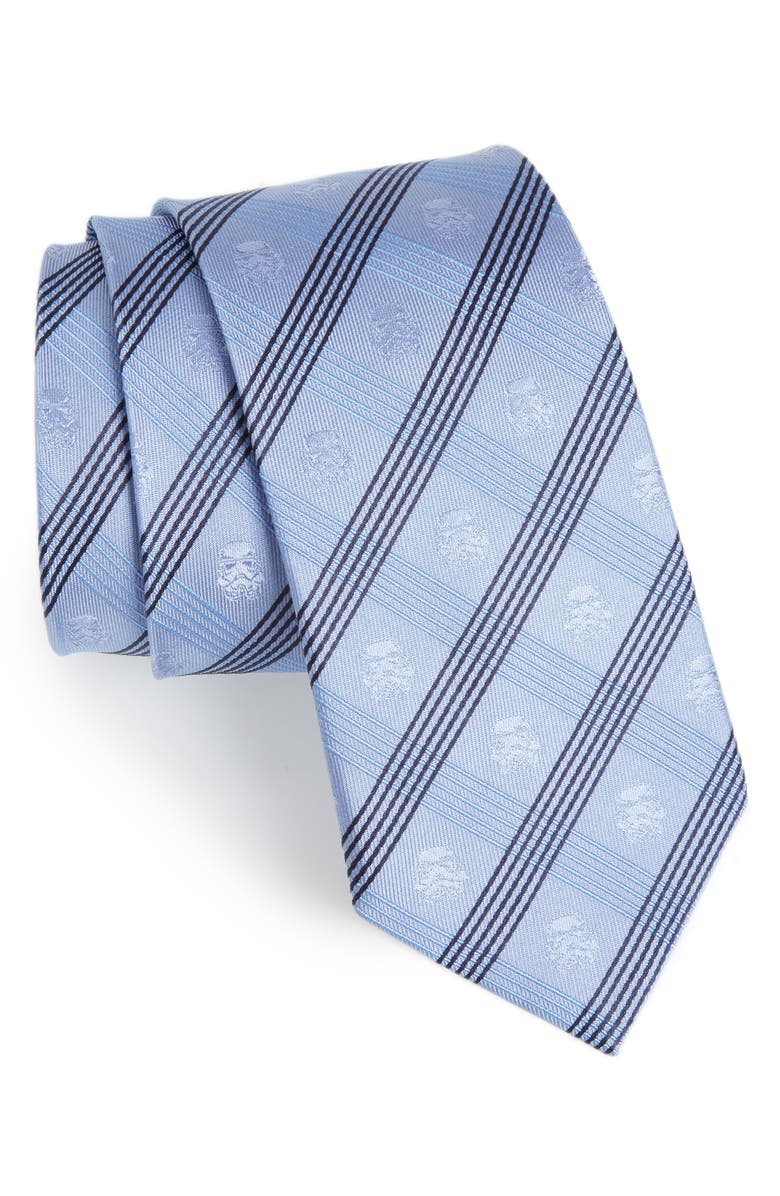 Cufflinks, Inc. 'Star Wars<sup>™</sup> - Stormtrooper' Plaid Silk Tie, Alternate, color, Blue