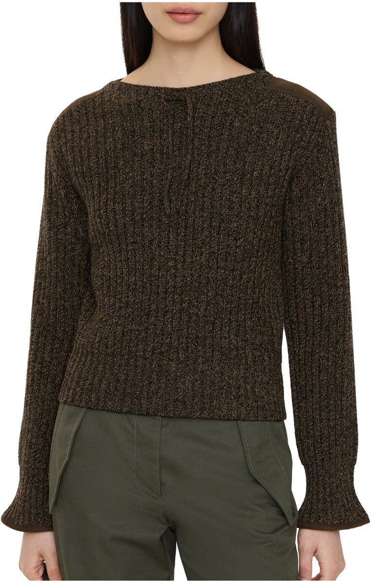 Burberry Wool Cashmere Sweater, Main, color, Juniper Green