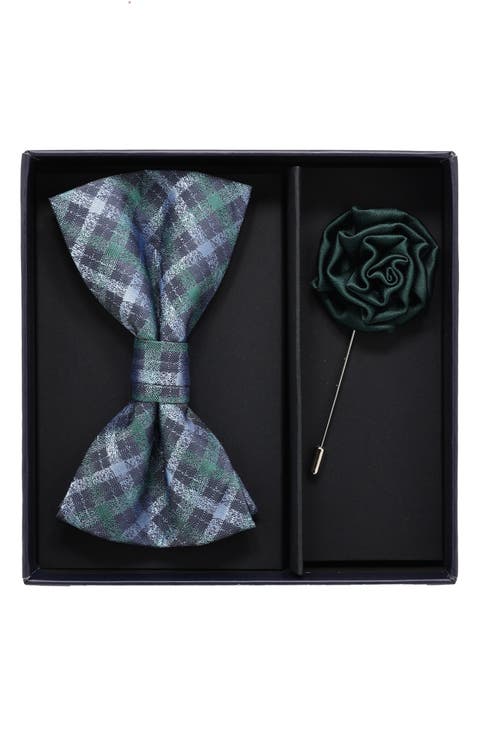 Bow Tie & Lapel Pin Set