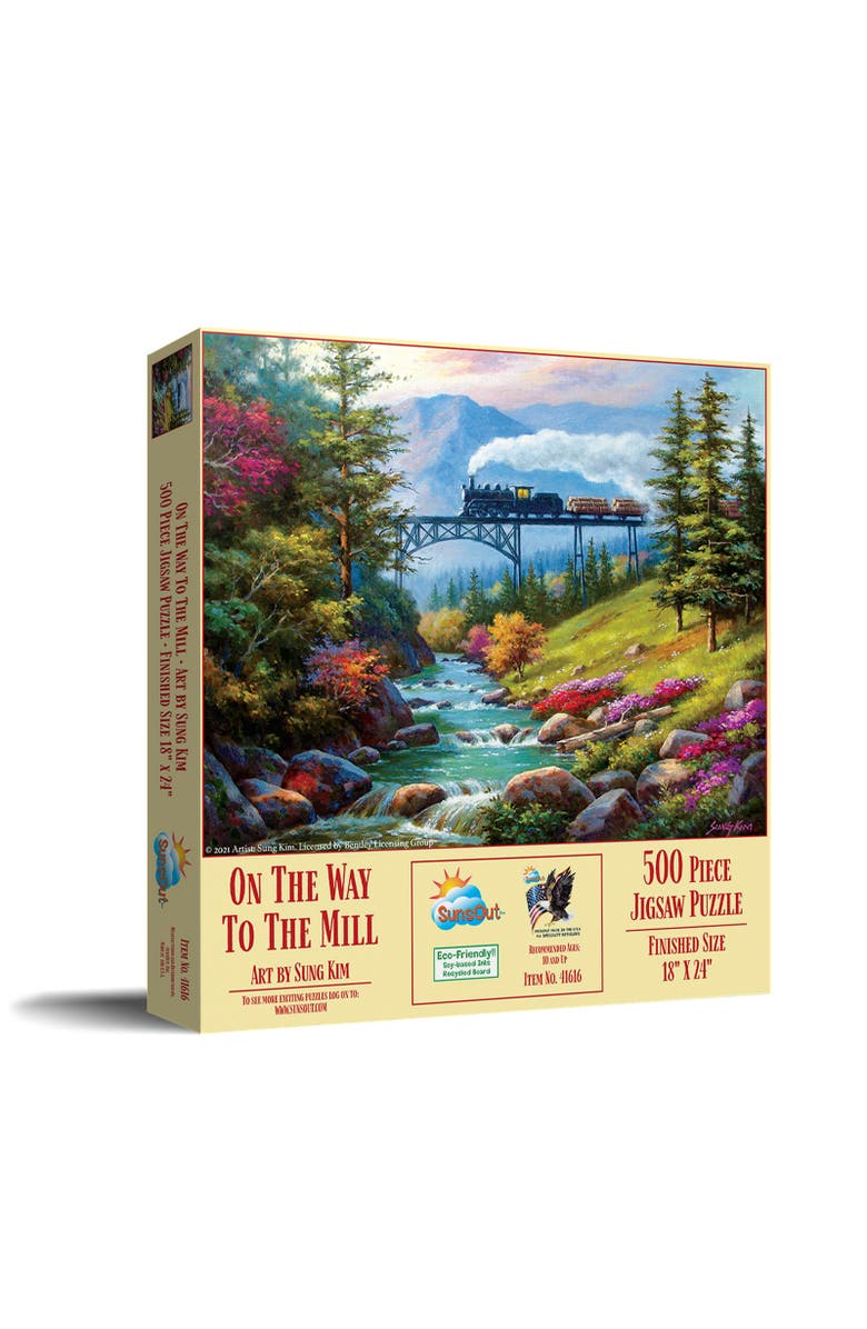 Sunsout On the Way to the Mill 500 piece Jigsaw Puzzle for Adults, Main, color, Multicolor