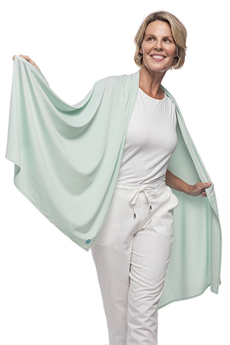 Bhakti Sun Shawl, UPF 50+ Sun Protection, Main, color, Misty Aqua
