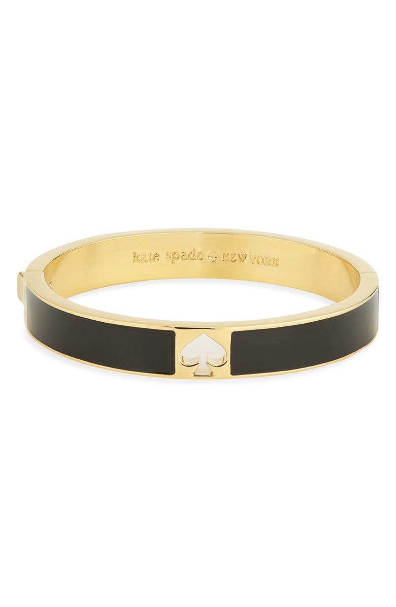 Kate Spade New York spade hinge bracelet, Main, color, Black
