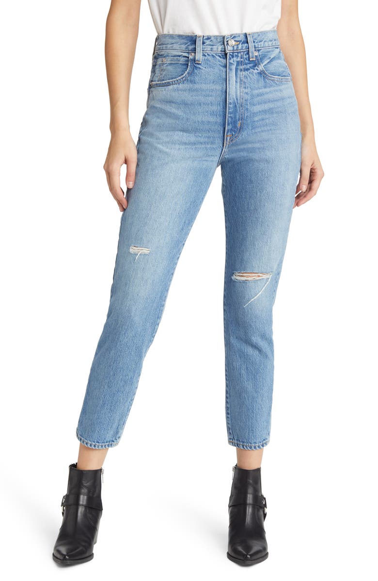 SLVRLAKE Beatnik High Waist Ankle Straight Leg Jeans, Main, color, 