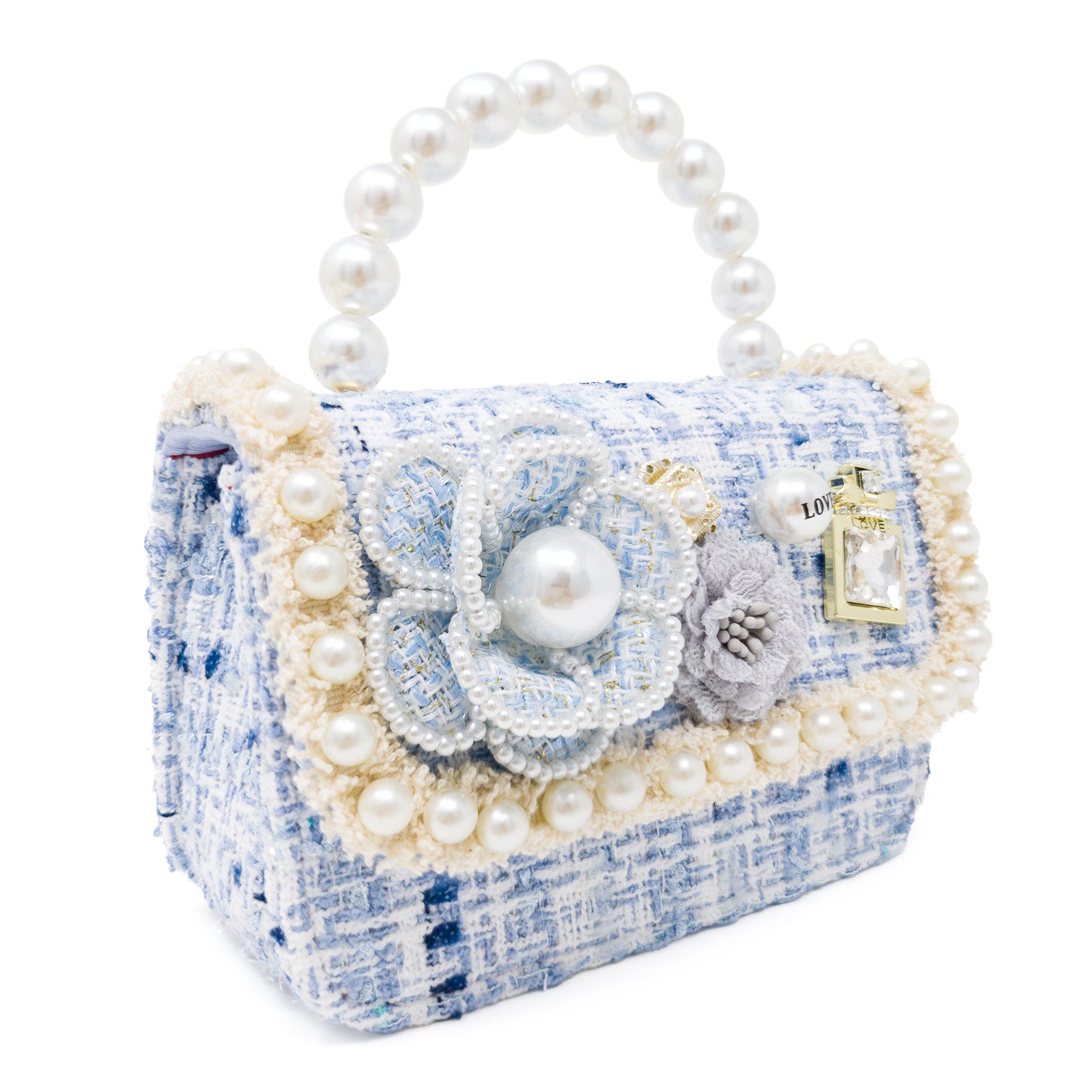 Handbag - Pearl Garden, Alternate, color, Blue Hydrangea