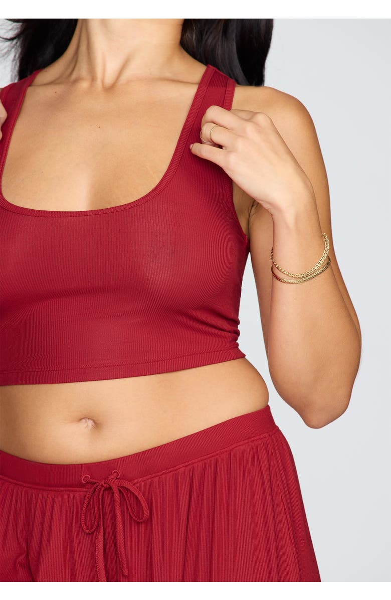 CUUP The Scoop Neck Tank, Alternate, color, Scarlet