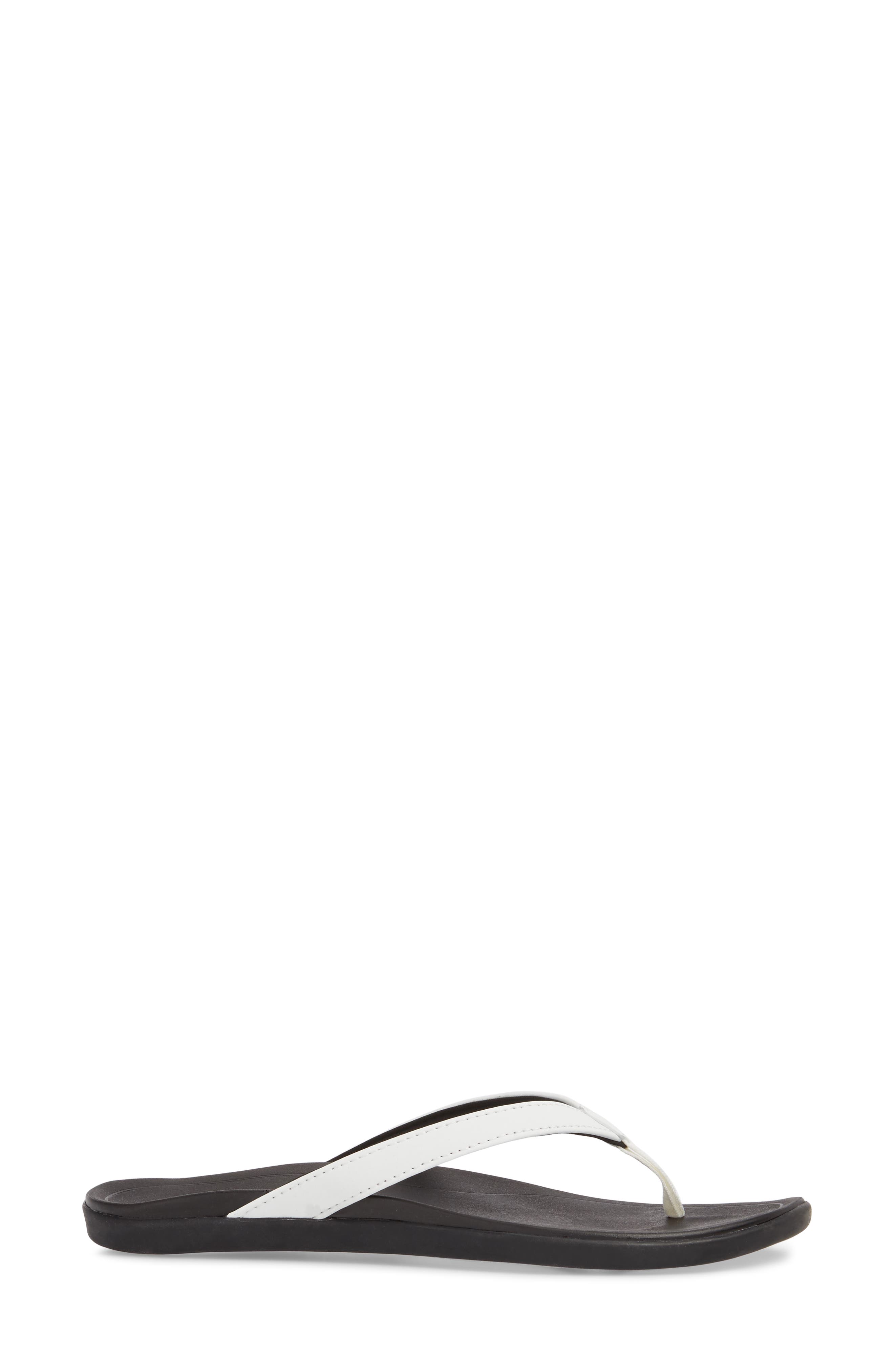 Ho Opio Flip Flop, Alternate, color, WHITE/ ONYX