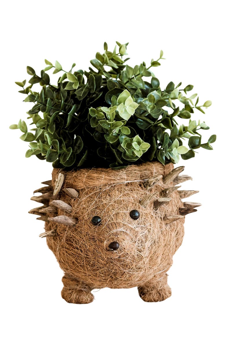 LIKHA Hedgehog Handwoven Planter, Alternate, color, Brown