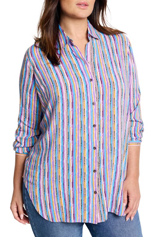 NIC + ZOE NIC+ZOE SOLSTICE STRIPE BUTTON-UP SHIRT