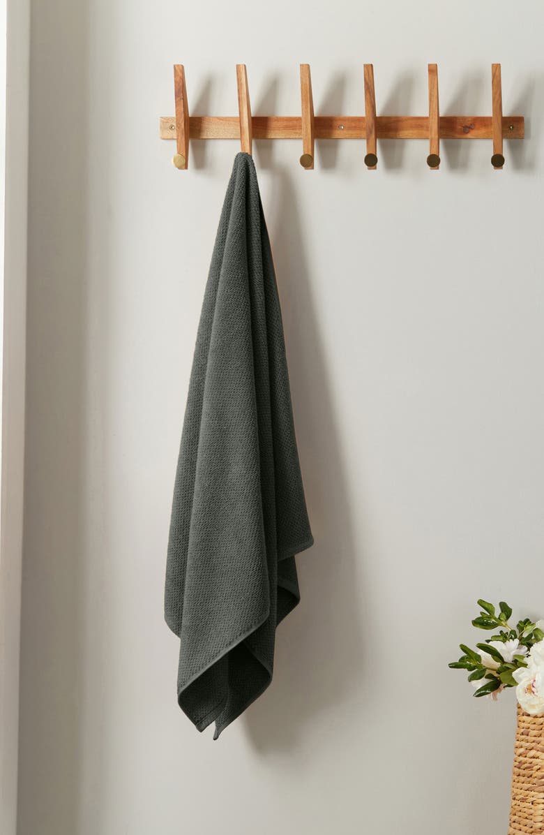 Woven & Weft Cotton 6-Piece Textured Towel Set, Alternate, color, Midnight