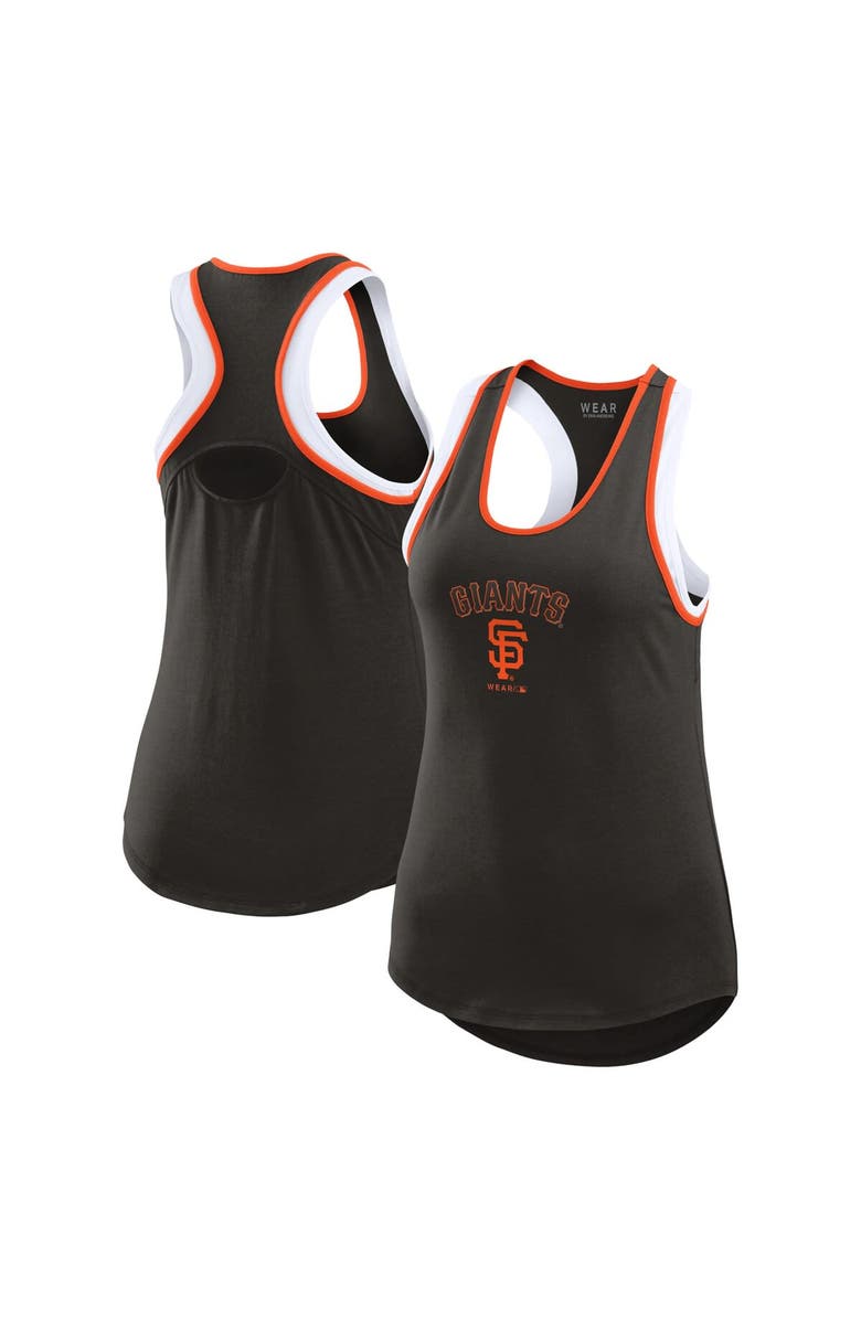 WEAR by Erin Andrews Women's WEAR by Erin Andrews Black San Francisco Giants Colorblock Racerback Tank Top, Alternate, color, Black