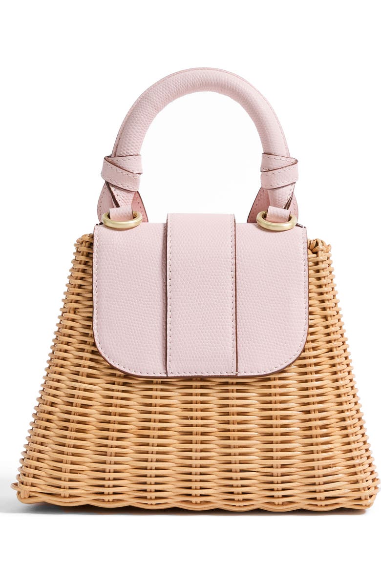 Pamela Munson The Lady Rattan Handbag, Alternate, color, Blush