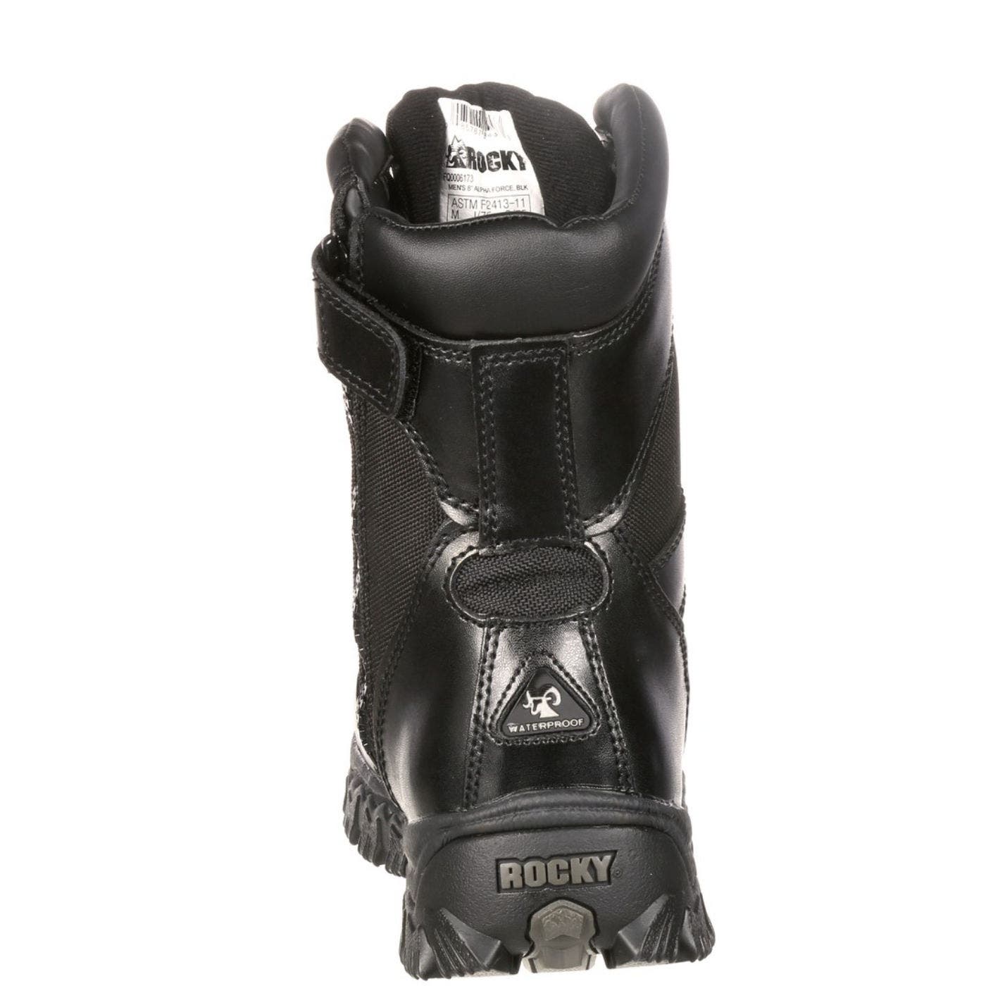 Zipper Composite Toe Public Service Boot, Alternate, color, BLACK